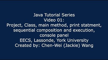 EECS1021 Java Tutorial 01