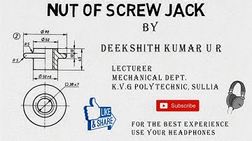 SOLID EDGE - NUT OF SCREW JACK