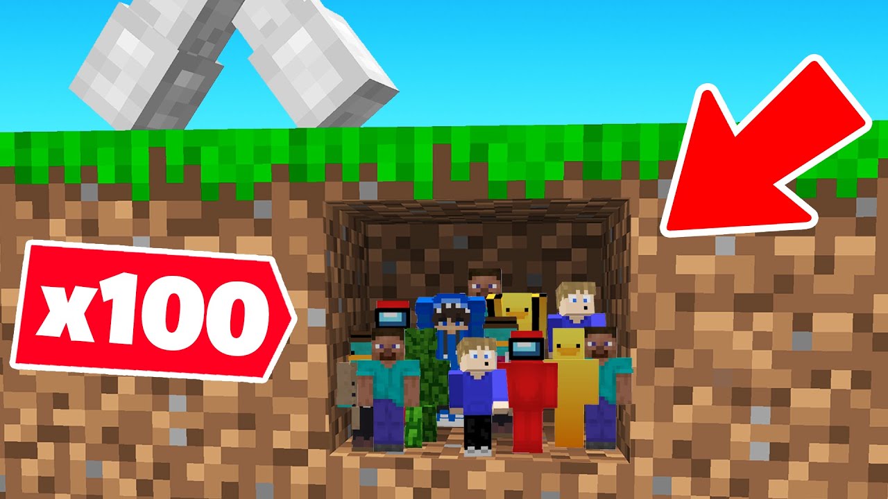 I Made 100 Little People FIGHT In Minecraft...