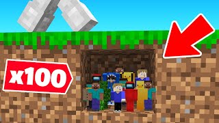I Made 100 Little People FIGHT In Minecraft...