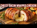Bacon-Wrapped Chicken Stuffed with Feta &amp; Blue Cheese!