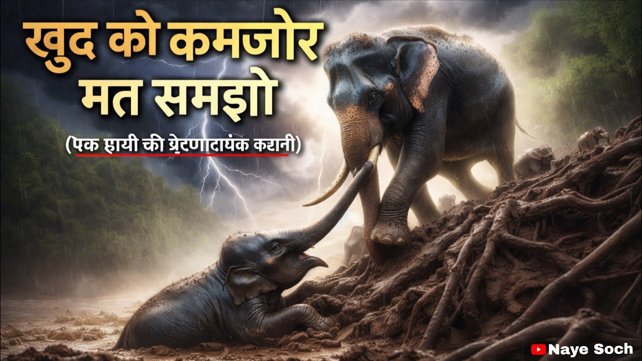 खुद को कमजोर मत समझो || Don’t think of yourself as weak || (एक हाथी की प्रेरणादायक कहानी) Naye_Soch