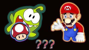 Om nom and mario eat and crying sound variations in 57 seconds