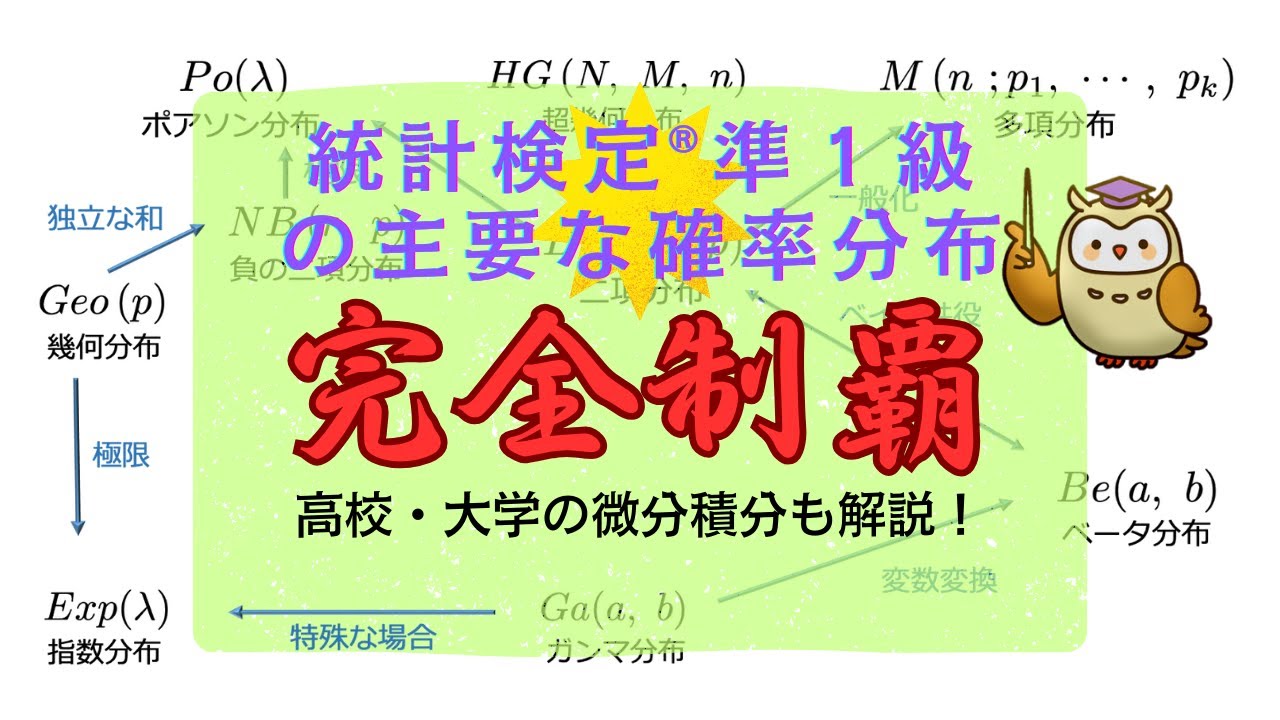 確率分布と微分積分【統計検定®準１級準備講座①】