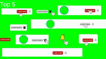 Top 5 Green screen YouTube subscribers Button with sound Effects  |All Intro Link Description 2021💥