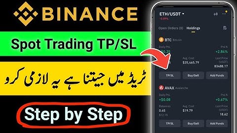 How to Set TP/SL in Binance Spot Trading | Take Profit & Stop Loss Explained