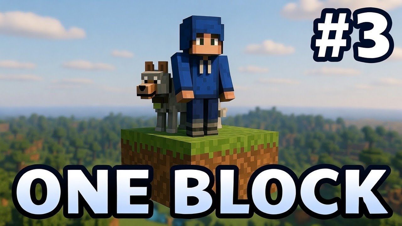 Finally Pet Mil Gaya 🐾 | Minecraft ONE BLOCK #3 | Blue Skin Survival
