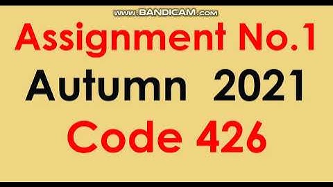 AIOU Code 426-1 Solved Assignment No.1 Autumn 2021