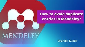 Eliminating duplicates entries in Mendeley in 2021 || Mendeley Tutorial