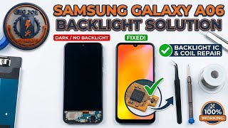 Troubleshooting and fixing Samsung Galaxy A06 backlight solution #infinix #Samsung #repair
