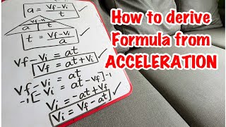 How to Derive Formula from ACCELERATION