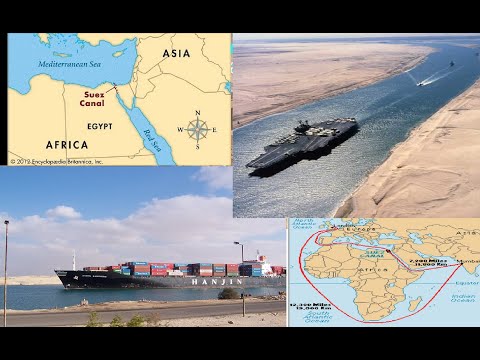 Historia ya mfereji unaounganisha bahari suez canal bahari ya shamu na mediterania misri video ulivo