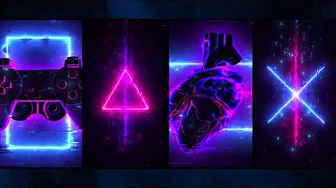 Cyberpunk Hi-Tech Glitch Neon Mobile Background Videos Pack | TikTok Background | Footages