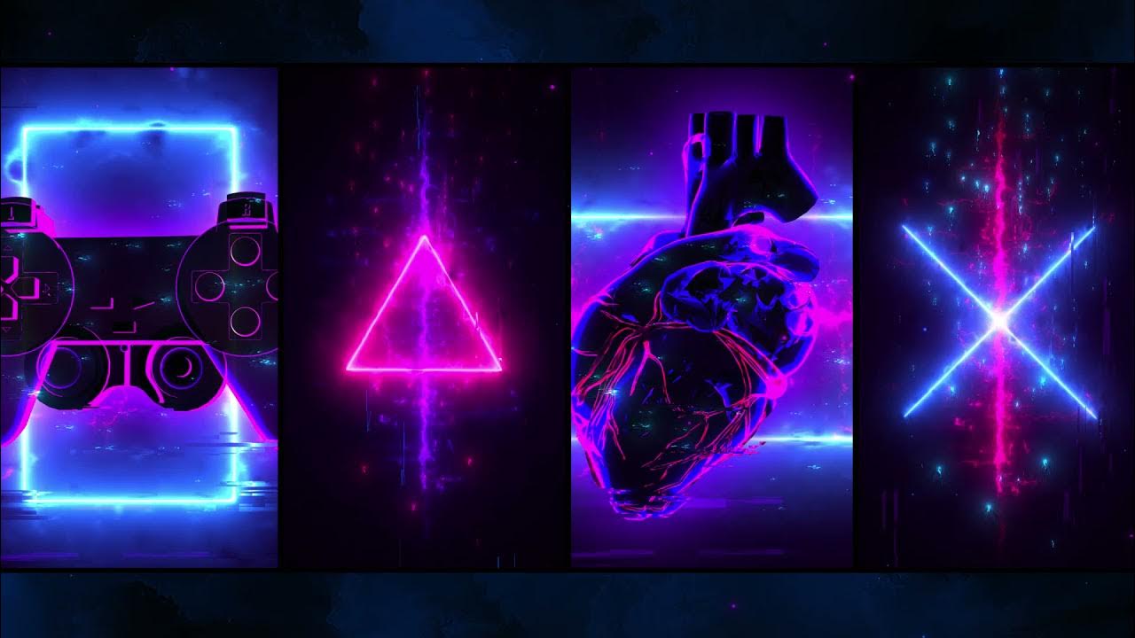 Cyberpunk Hi-Tech Glitch Neon Mobile Background Videos Pack