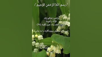 بسم الله الرحمن الرحیم  سوره طور[۴۸،۴۹] #الله #خدا #مسعود_ریاعی #بهروز_رضوی