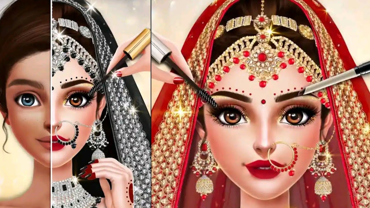 Fashion Dress up Wedding Game ||  New  Fashion  Styled Bridal Makeup Princess Game