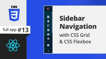 Build from scratch React sidebar (navbar) navigation with CSS Grid & Flexbox