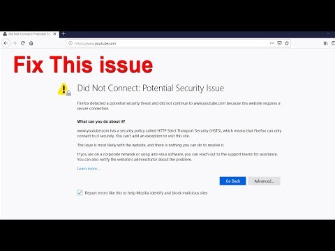Did Not Connect Potential Security Issue | How to fix on Mozilla Firefox internet connection error