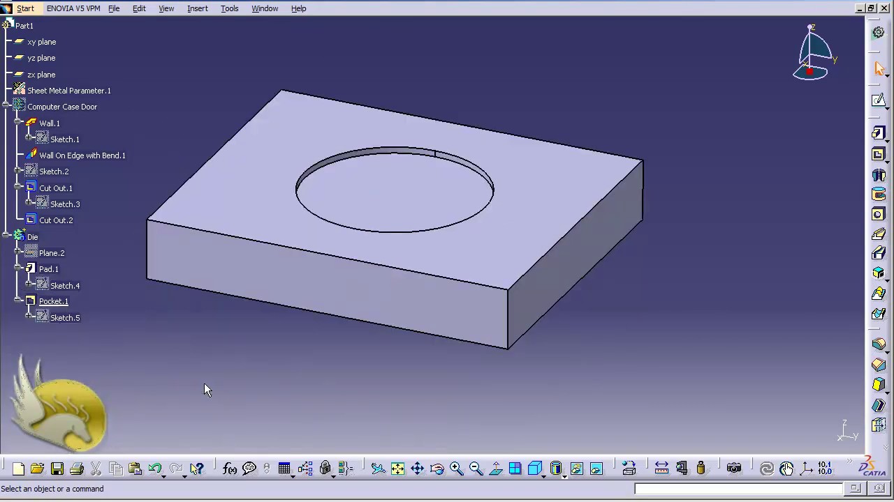 Catia V5 Essentials07 Sheet Metal Design 004 User Defined Stamps Part I
