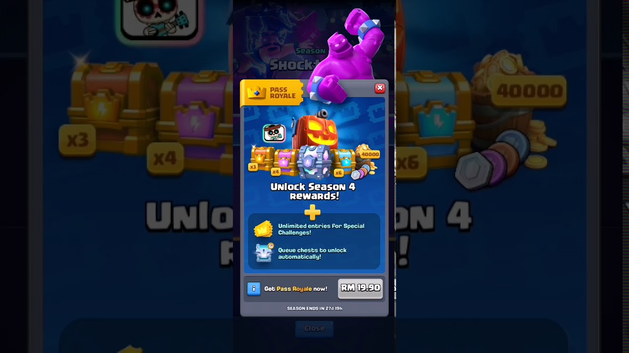 Poco Clash Royale Shocktober Update Emote from Pass Royale.