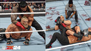 WWE 2K24 Submission Match - Roman Reigns vs. Brock Lesnar