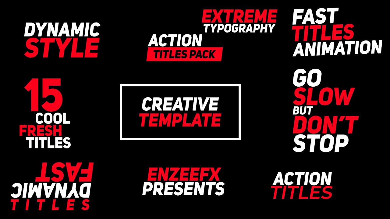 +15 Cool Titles Template for After Effects and Premier Pro