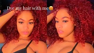 How To Dye Dark Hair Bright Red WITHOUT bleach