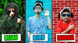 TANTANGAN MAIN SEMBUNYI-SEMBUNYIAN DI SATU WARNA! MAKIN SUSAH, 98% GA ADA ORANG BISA MENEMUKAN!!!