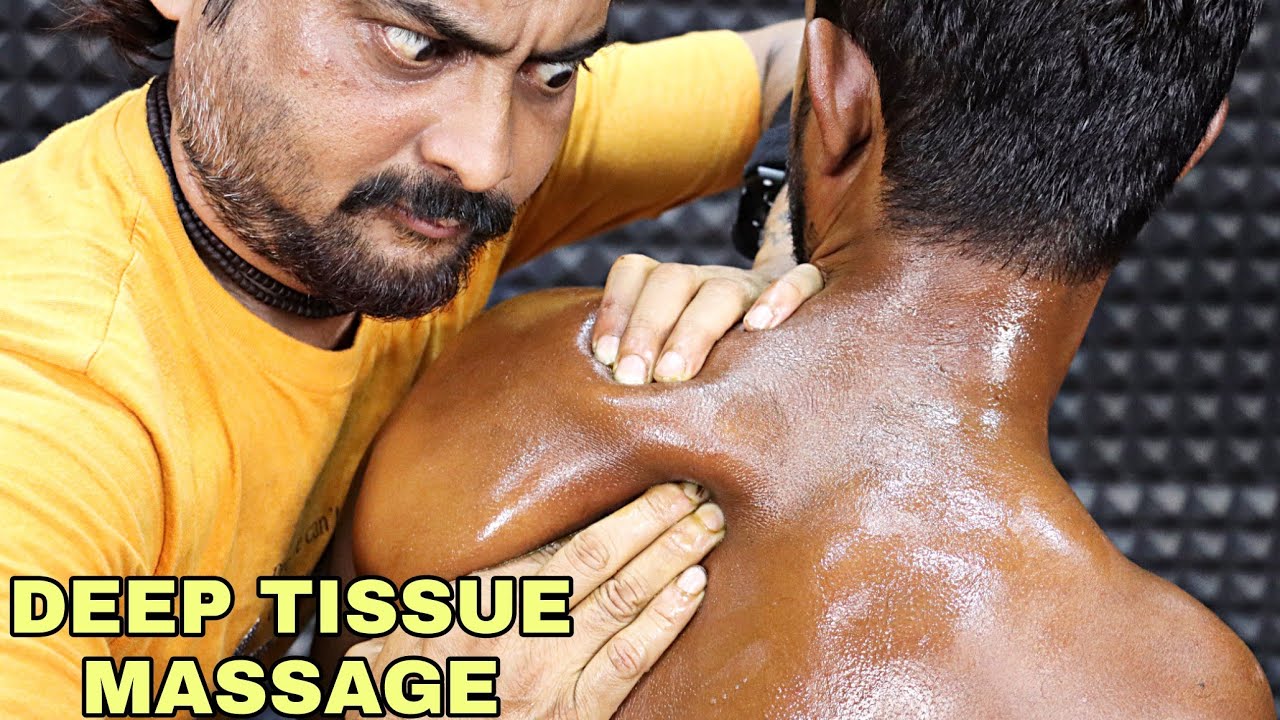 Deep Tissue ASMR Body Massage by Biswajit Barber | Heavy Oil Back ...