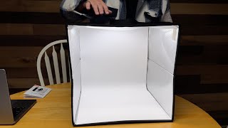 Light Box Photography, Portable Photo Studio Box 16'x16' Professional Shooting Tent Kit with 160 LED