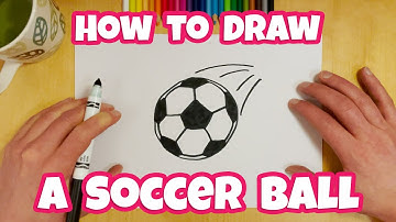 How to Draw a Soccer Ball / Football - Easy Drawing for Kids & Beginners | Otoons.net