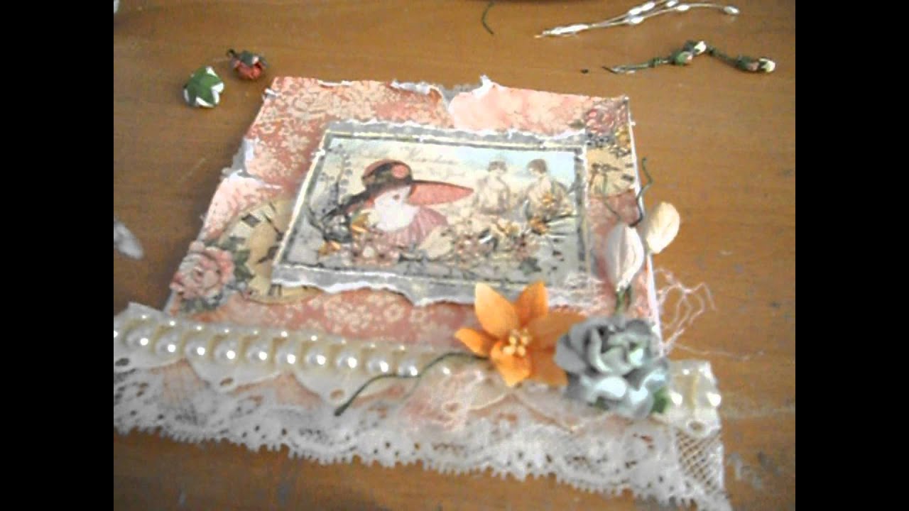 How to embellish a card using "Dishy Vintage" lace - YouTube