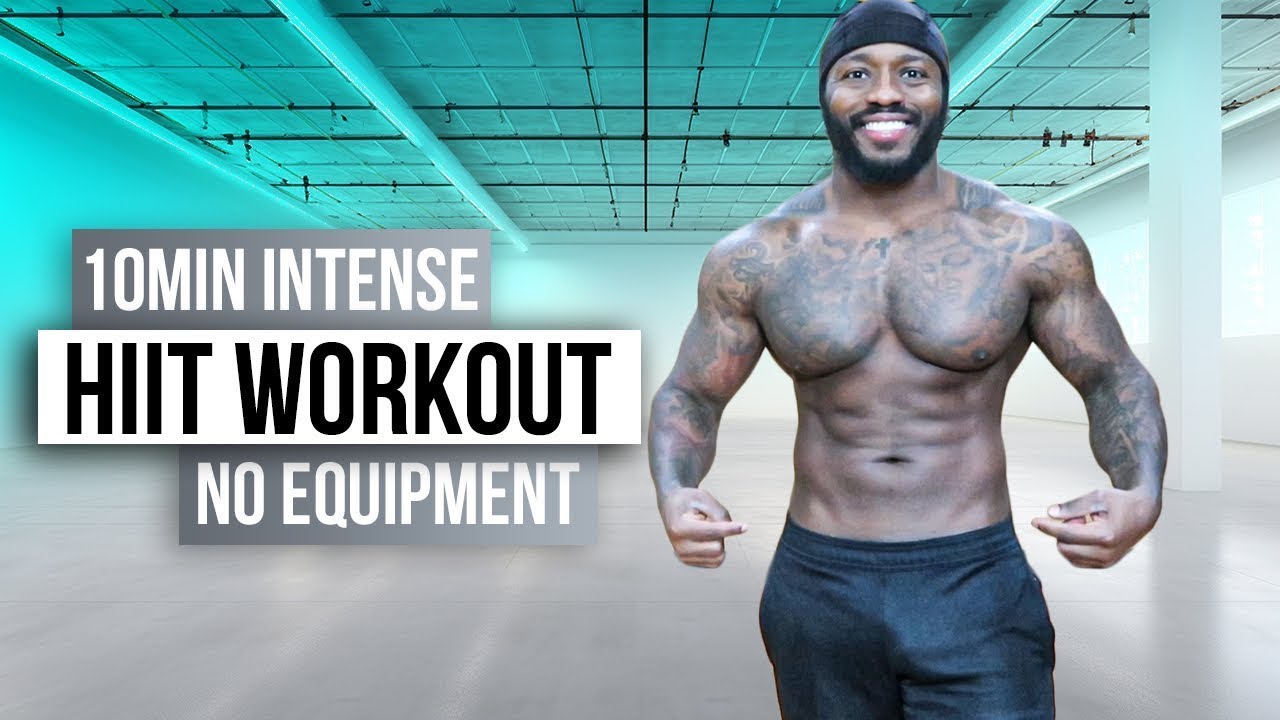 10 Min Intense HIIT Workout For Fat Burn & Cardio - YouTube