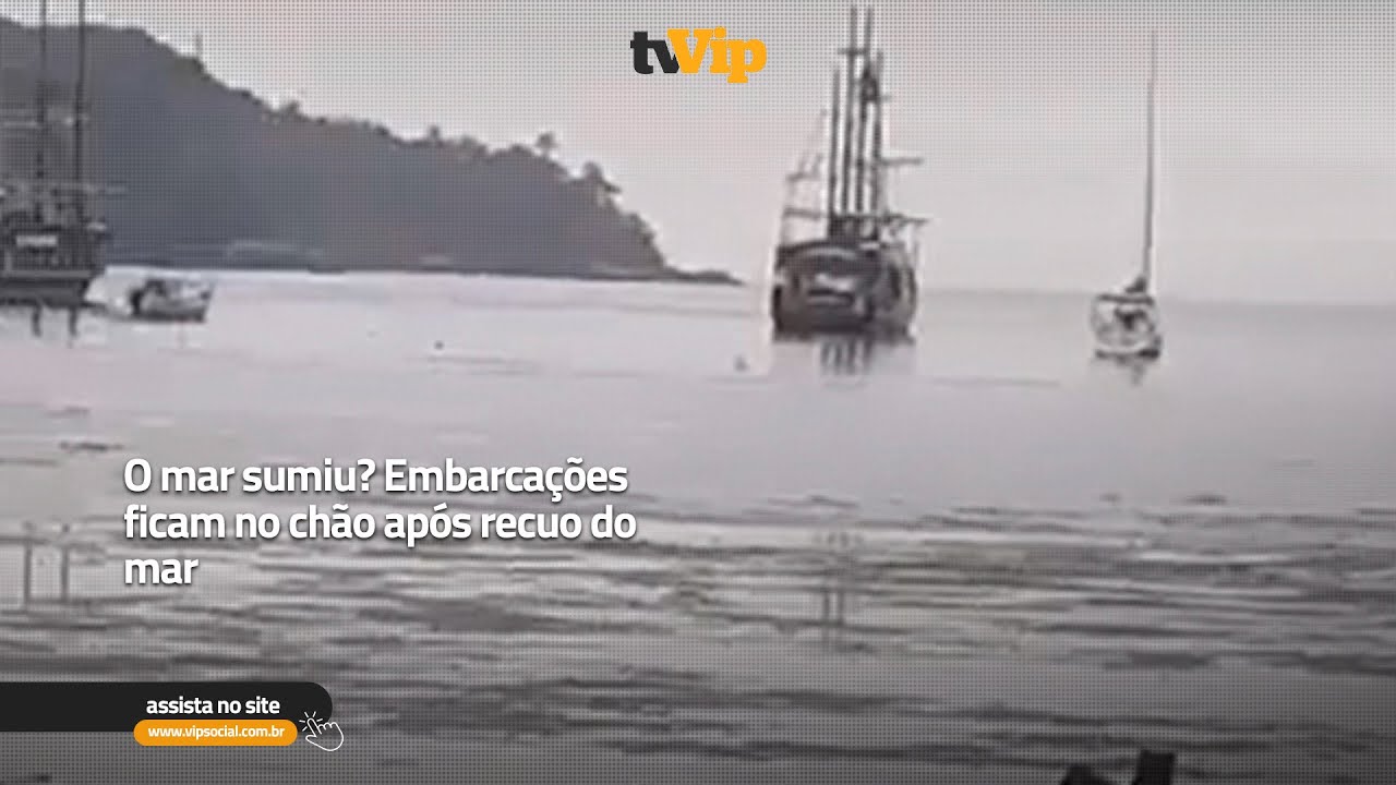 O mar sumiu? Embarcações ficam no chão após recuo do mar