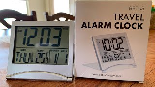Betus Digital Travel Alarm Clock - Foldable Calendar