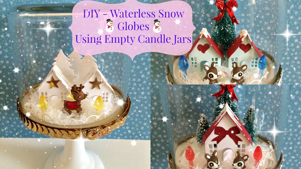 DIY~Waterless Christmas Snow Globes [Process Video]