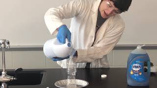 Hydrogen Peroxide and Potassium Iodide Reaction (Elephant Toothpaste)