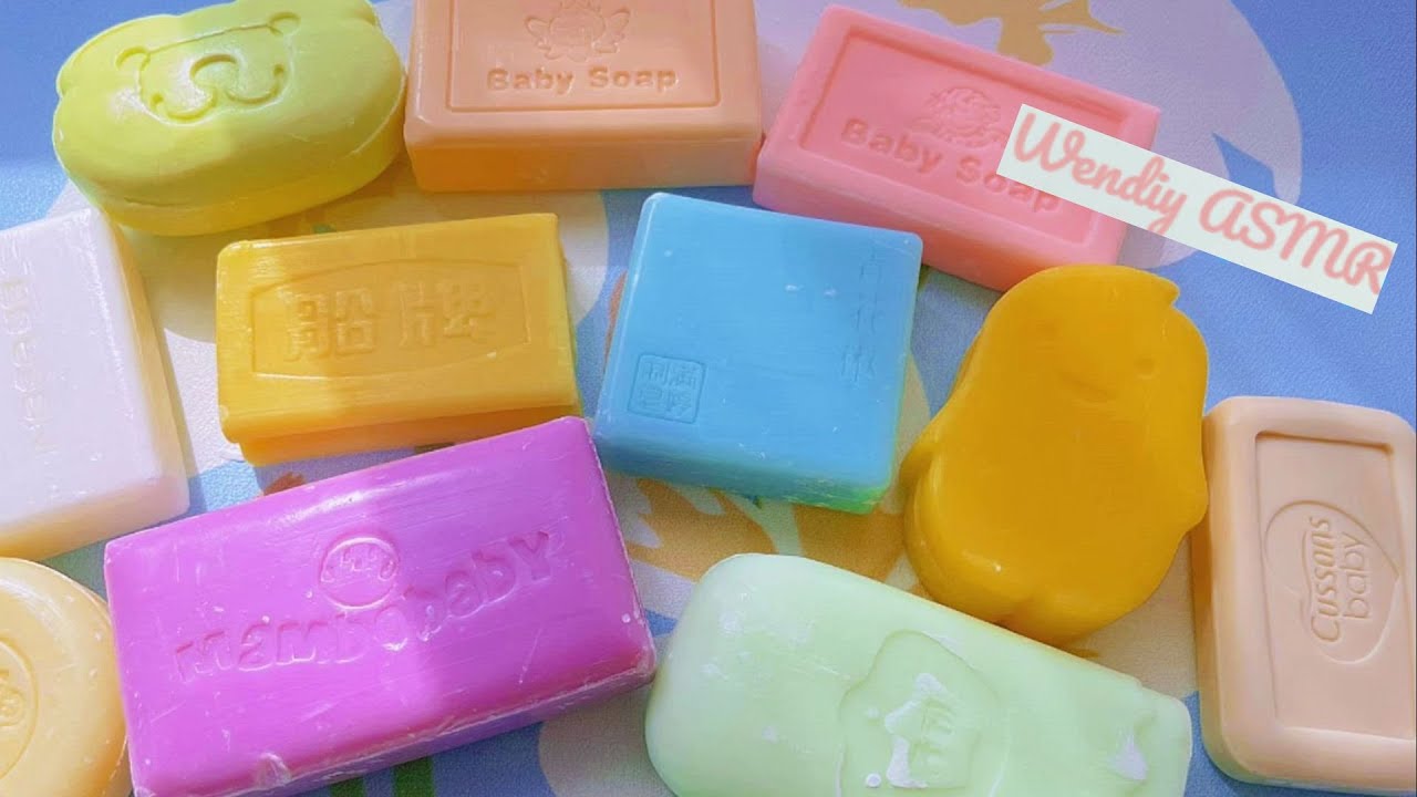 ASMR cutting dry soap/oddly carving soap/satisfying relaxing crunchy sounds/Crushing soap ASMR #1509