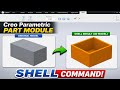 #18 Shell command in creo parametric #engineering #creoparametric 