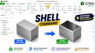 #18 Shell command in creo parametric #engineering #creoparametric 