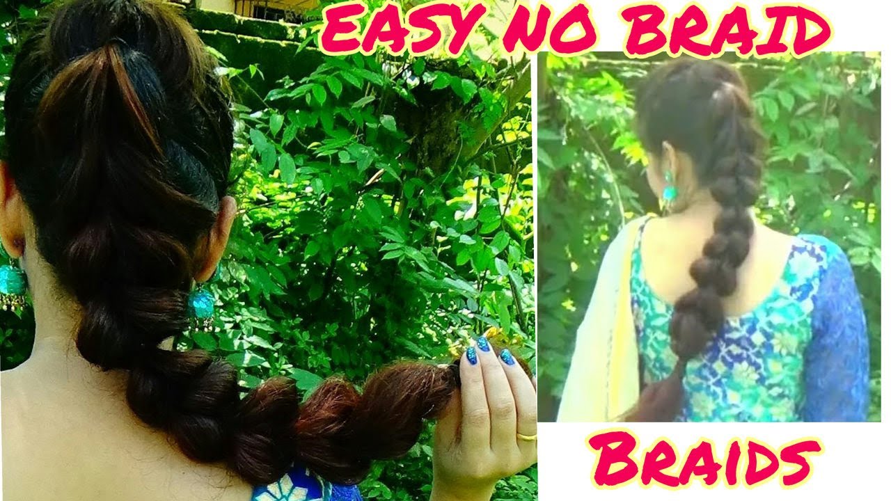 2-minutes-easy-no-braid-hairstyle-2-minutes-hairstyle-for-medium-to-long-hair-youtube