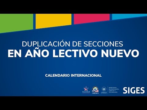 Duplicación de secciones | Calendario internacional