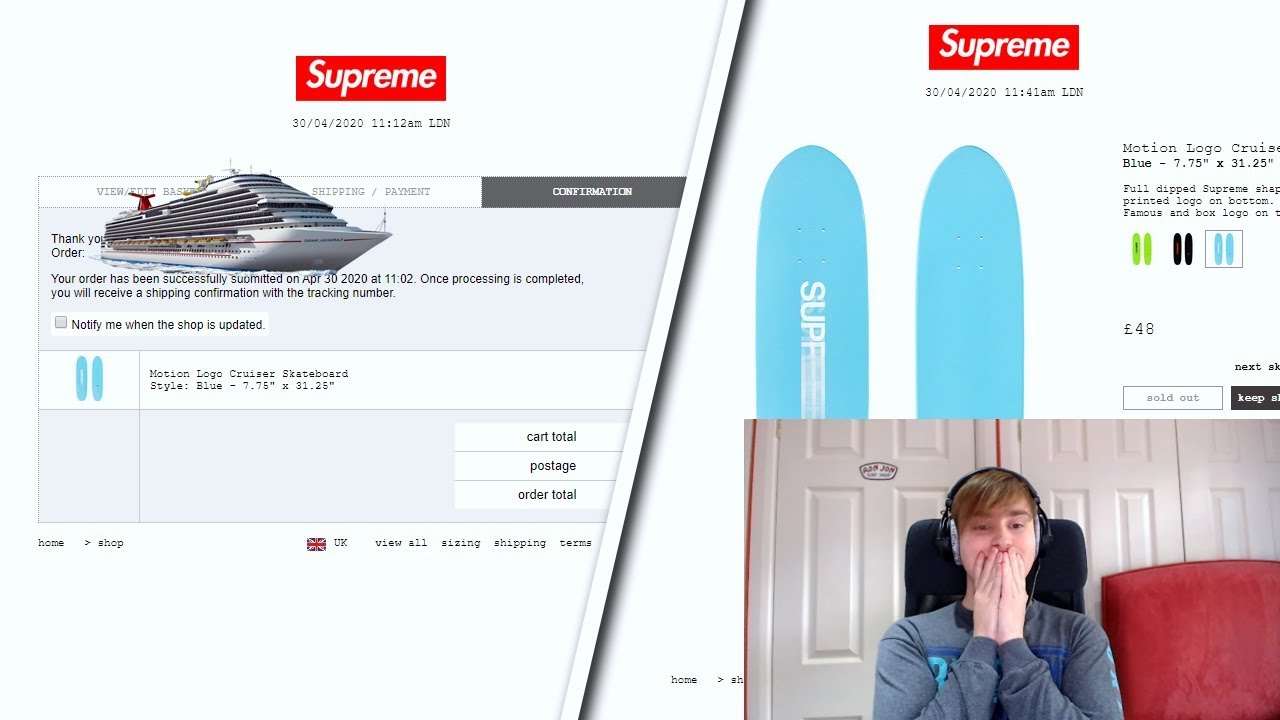 Supreme SS20 Week 10 - Live Cop -  Back At It With The Declines (Manual Checkout)