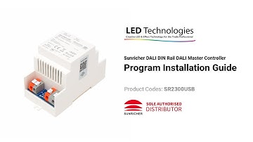SR2300USB - DALI DIN Rail DALI Master Controller Program Installation Guide
