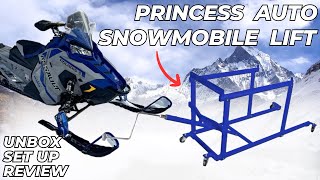 Princess Auto Snowmobile Lift - Unboxing - Set Up - Review