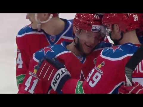 Чед Биллинс открывает счет голам в КХЛ / Chad Billins score his first KHL goal