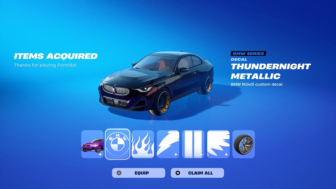 How To Get the BMW M240I Car Body NOW FREE In Fortnite (BMW M240I ...