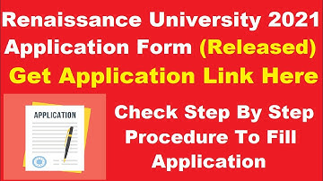 Renaissance University 2021 Application Form (Released) - How to Fill Renaissance Application Form