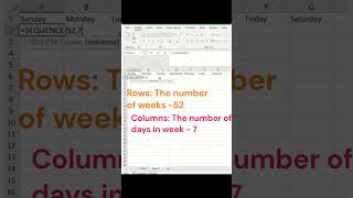 Create a 2023 Calendar using Excel #shorts #ytshorts