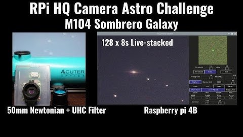 [Astro Challenge] Sombrero Galaxy with Raspberry Pi HQ Camera in the city lights/街中でソンブレロ銀河に挑戦